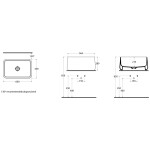 ISVEA - ALLEGRO keramické umývadlo na dosku vysoké, 60x40cm, biela 10AL66060