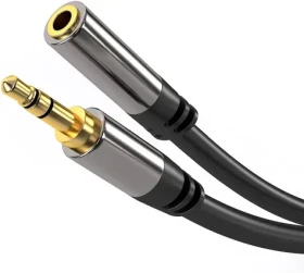 PremiumCord HQ Jack 3,5mm - Jack 3,5mm M/F 1,5m / Predlžovací kábel / stereo / tienený / pozlátené konektory (kjqmf015)