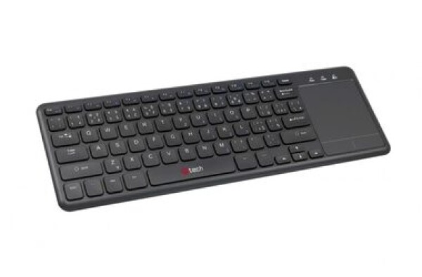 C-TECH WLTK-01 čierna / Bezdrôtová klávesnica s touchpadom / USB (WLTK-01)