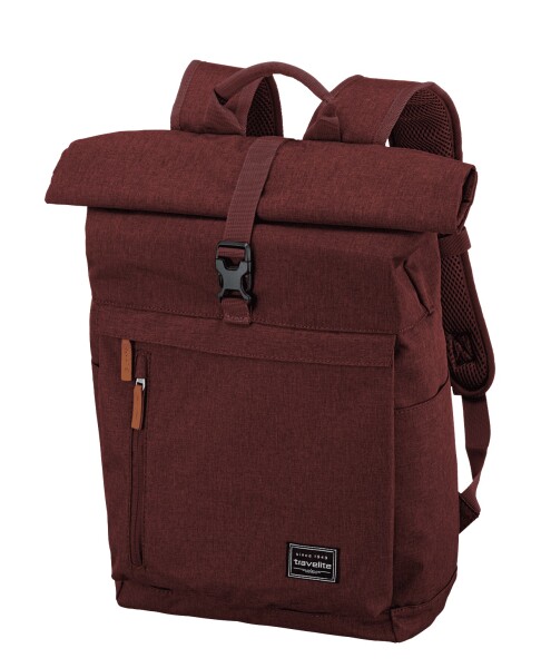 Roll top batoh Travelite Basics Roll-up Backpack Bordeaux