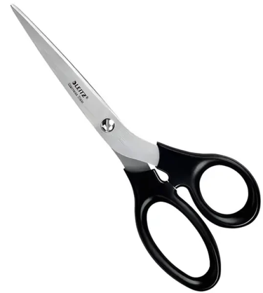 Leitz Nožnice z nerezovej ocele 200 mm čierne / Nožnice / šírka 75 mm / hĺbka 12 mm (54250095)