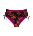 SUMMER PALM - Maxi-bikiny: vysoké krytie a nastaviteľné boky Triumph BROWN 38