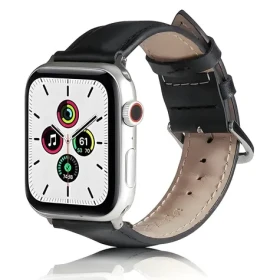 Beline Leather čierna / Kožený opasok pre Apple Watch / 38/40/41mm