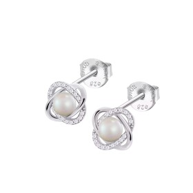 Lotus Silver Strieborné náušnice kôstky so zirkónmi a perlami LP3094-4 / 1