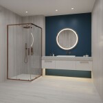 REA/S - Sprchovací kút City 80x100 Brush Copper So sprchovou vaničkou Savoy KPL-K6981