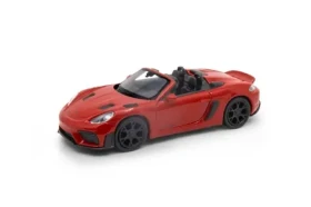 Welly Porsche 718 Spyder RS model 1:34 strieborné bez strechy