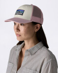 Patagonia P-6 Logo Trucker Hat White w/Quiet Violet