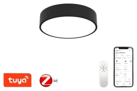 Immax NEO RONDATE SLIM 40cm čierna / Stropné svietidlo / 28W / Zigbee 3.0 TUYA (07201L)