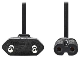 Nedis napájací kábel Euro - IEC-320-C7 čierny / Napájací kábel / Euro zástrčka / IEC-320-C7 / 3 m (CEGL11040BK30)
