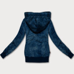 Dámska modrá mikina s asymetrickým zipsom LHD (AMG-61) odstíny modré S (36)