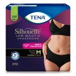 TENA Silhouette plus čierna M 12 ks
