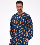 Kombinéza Cornette 196/295 Dog 2 long/r Christmas S-2XL men tmavě modrá S