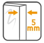 CERSANIT - SPRCHOVÝ KÚT štvrťkruh 90x190 TRANSPARENT SKLO S154-002