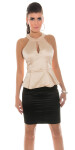 Sexy KouCla Neckholder Top with peplum grey S