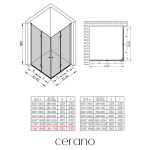 CERANO - Sprchovací kút Volpe Duo Ľ/P - 6 mm - chróm, transparentné sklo - 120x90x190 - zalamovacie CER-669613