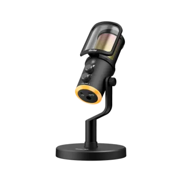 Genius MIC-S400U čierna / Streamovací mikrofón / USB-C / Kardioidné / RGB (31700002400)
