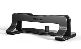 Axagon STND-VB, vertikálny hliníkový stojan pre notebooky 10"-17.3" nastaviteľný rozostup čierna (STND-VB)