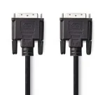 Nedis DVI-D 24+1 kábel čierna / Kábel / DVI-D 24+1 - DVI-D 24+1 / 1080p / 10 m / poniklovaný (CCGP32000BK100)