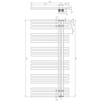 SAPHO - SOPHINA vykurovacie teleso 600x1215 čierná mat IR702