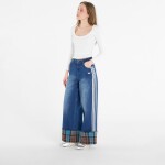 Kalhoty adidas Vintage Wide Leg Jeans With Checked Seam Indigo Denim/ Multicolor W29/L30