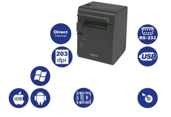 EPSON TM-L90 / Tlačiareň štítkov / Termo / 203dpi / USB / RS-232 / čierna (C31C412412)