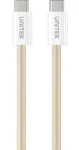 Unitek C14141ACL01-1M béžová / Kábel / USB-C(M) - USB-C(M) / PD 100W / magnetické navíjanie / opletený / 1 m (C14141ACL01-1M)