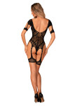 Zvodné body G334 bodystocking - Obsessive S/M/L černá