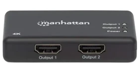 Manhattan / HDMI rozbočovač / 2 porty / 3840 x 2160 / 30 Hz / napájací adaptér (207669)