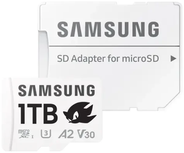 Samsung PRO PLUS Sonic the Hedgehog microSDXC 1TB + SD adaptér / UHS-1 / Class 10 / U3 / Čítanie: 180MBps / Zápis: 130MBps (MB-MD1T0SA/LC1)