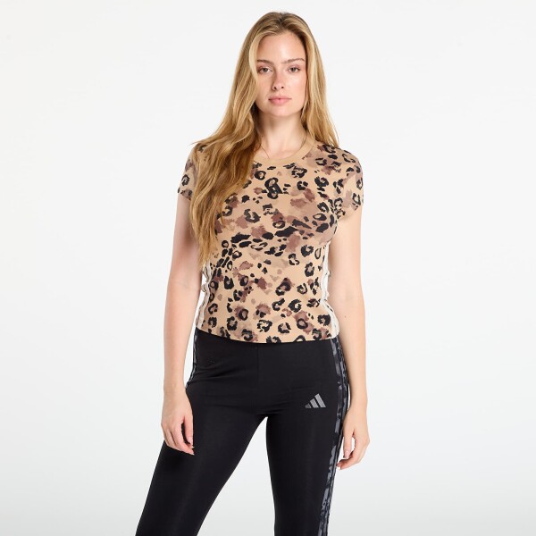Tričko adidas Animal Print 3-Stripes Tee Multicolor/ Warm Sand S