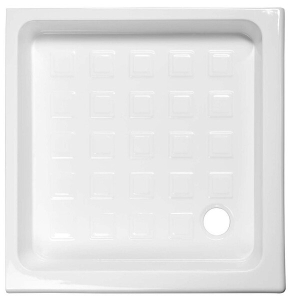 KERASAN - RETRO keramická sprchová vanička, štvorec 90x90x20cm, biela 133801