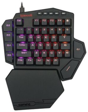 Redragon K585 DITI Blue čierna / Herná klávesnica / mechanická / spínače blue / USB / US (K585RGB)