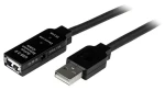 StarTech Aktívny predlžovací kábel USB 2.0 čierna / Kábel USB / AM - AF / napájací adaptér / 15 m (USB2AAEXT15M)