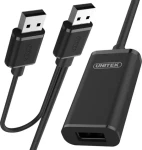 Unitek Y-279 čierna / Predlžovací kábel USB-A - USB-A / USB 2.0 / aktívny zosilňovač / 20 m (Y-279)