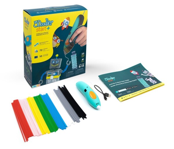 3D pero 3Doodler Start + a 72 náplní + 10 šablón, Wiky creativity, W039045