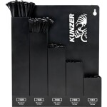 Kunzer 7KBS500, sada sťahovacích pásiek, 100 mm, 150 mm, 200 mm, 300 mm, 360 mm, čierna, 500 ks; 7KBS500