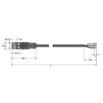 Turck RSC4.5T-2/TEY pripojovací kábel pre senzory - aktory, 6629933, piny: 5, 2 m, 1 ks; 6629933