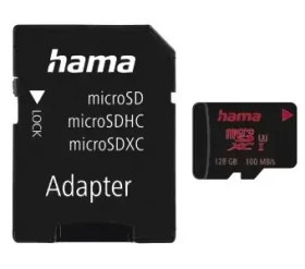 HAMA microSDXC 128 GB + adaptér / Pamäťová karta / UHS-I U3 / V30 / 80 MB/s
