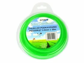 GEKO Struna do kosačky zelená zosilnená 3.0mm 30m / hviezdicový profil / nylon (G73978)