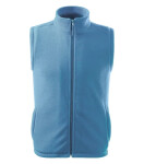 Ďalšia fleecová vesta unisex azure blue XS