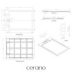 CERANO - Sprchová vanička obdĺžniková Loro - liaty mramor - tmavo šedá - 120x90x3,5 CER-8050BD80372