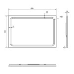 SAPHO - GEMINI zrkadlo s LED osvetlením 40x60cm GM040