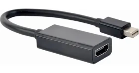 Gembird Mini DisplayPort - HDMI čierna / Adaptér / 4K (A-mDPM-HDMIF4K-01)