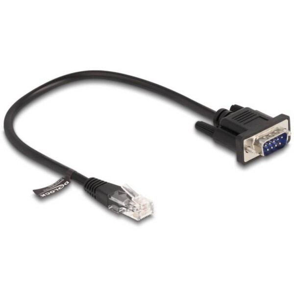 Delock 88008 RJ45 / sériový sieťové káble, prepojovacie káble kábel 0.30 m čierna 1 ks; 88008