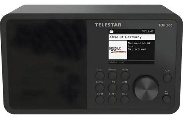 Telestar TOP200 čierna / Internetové rádio / DAB+ / FM / Wi-Fi / Bluetooth / 10 W (5700200)