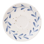 Strömshaga Kameninová šálka s podšálkou Viola Leaf Blue