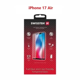 Swissten FULL GLUE COLOR FRAME CASE FRIENDLY sklo pre Apple iPhone Air čierna (54501882)