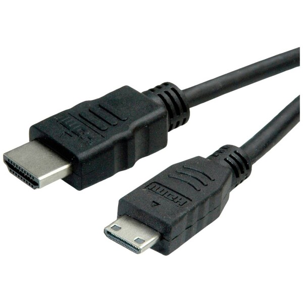 Roline green HDMI prepojovací kábel Zástrčka HDMI-A, Zástrčka HDMI Mini-C 2.00 m čierna 11.44.5580 4K UHD, bez halogénov HDMI kábel; 11445580