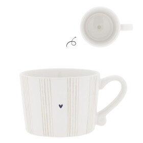 Bastion Collections Keramický hrnček Small Stripes Natural 150 ml