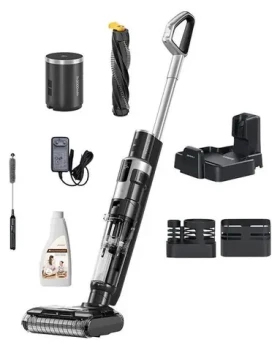 JIMMY HW9 Pre čierna / Tyčový vysávač a mop / bezdrôtový / 300 W / 3000 mAh / 82 dB / 0.6 L / až 80 min prevádzky / dopredaj (HW9 Pro)